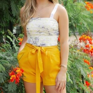 L'Academie Tangerine Tie Shorts 🍊